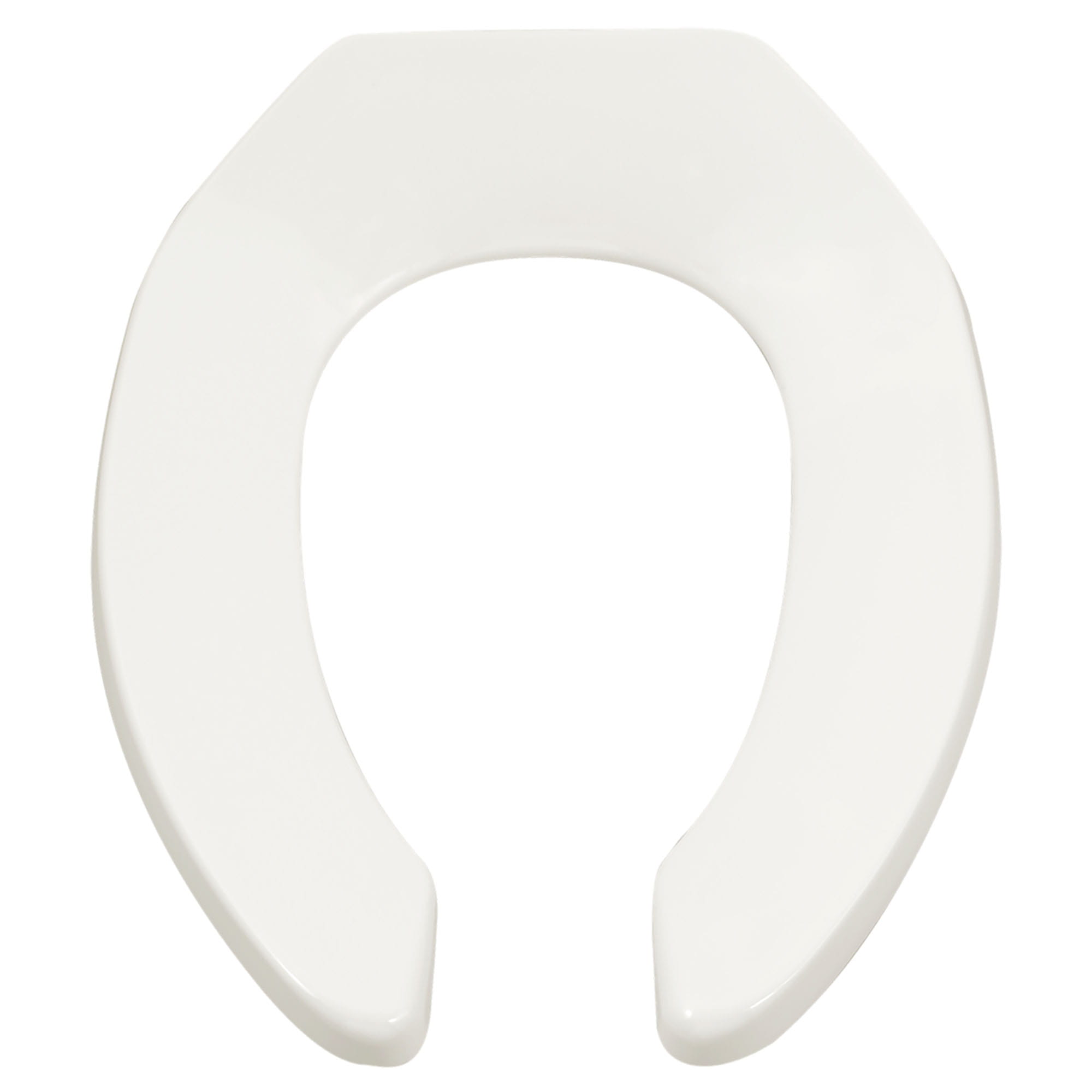 Commercial Heavy Duty Open Front Elongated Toilet Seat with EverClean® Surface and Self-sustaining Hinges
